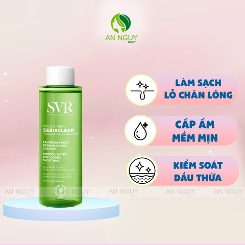 Nước Hoa Hồng SVR Sebiaclear Micro Peel Dành Cho Da Dầu Mụn 150ml