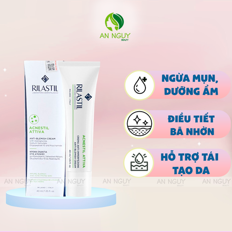 Kem Dưỡng Rilastil Acnestil Attiva Cream Kiềm Dầu Dành Cho Da Mụn 40ml