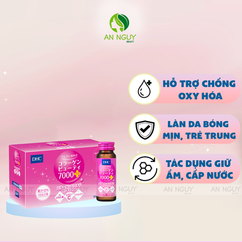 Nước Uống Bổ Sung Collagen DHC Collagen Beauty 7000+ (Hộp 10 Chai)