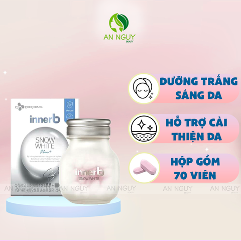 Viên Uống Innerb Snow White Dưỡng Trắng Da, Ngừa Lão Hóa, Nếp Nhăn 70 Viên