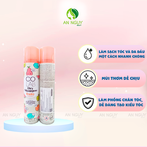Dầu Gội Khô Colab Dry Shampoo 200ml