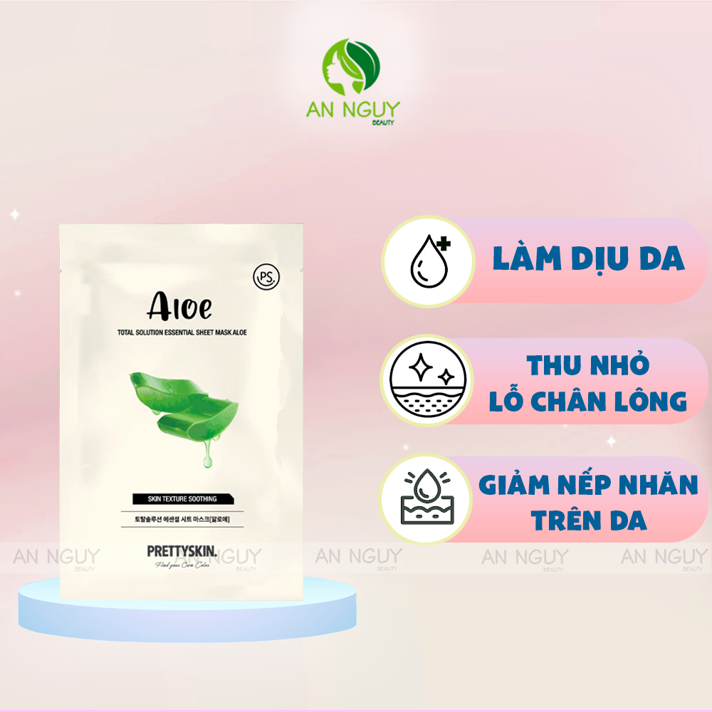 Mặt Nạ Dưỡng Da Prettyskin Total Solution Essential Sheet Mask Chiết Xuất Tự Nhiên 23gr