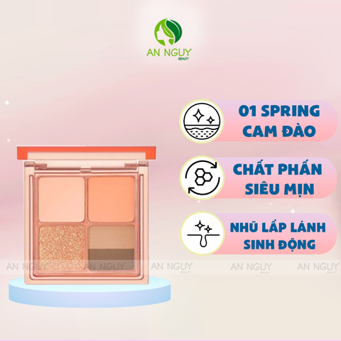 Phấn Mắt 4 Ô Peripera Ink Pocket Shadow Palette 6.4g