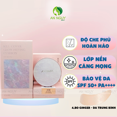 Phấn Nước Clio Kill Cover Glow Fitting Cushion Bloom In The Shell Limited 4-BO GINGER (Kèm Lõi) 15gr x 2