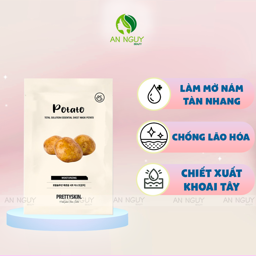 Mặt Nạ Dưỡng Da Prettyskin Total Solution Essential Sheet Mask Chiết Xuất Tự Nhiên 23gr