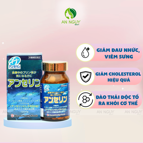 Viên Uống Hỗ Trợ Điều Trị Gout Anserine Minami Nhật Bản 240 Viên