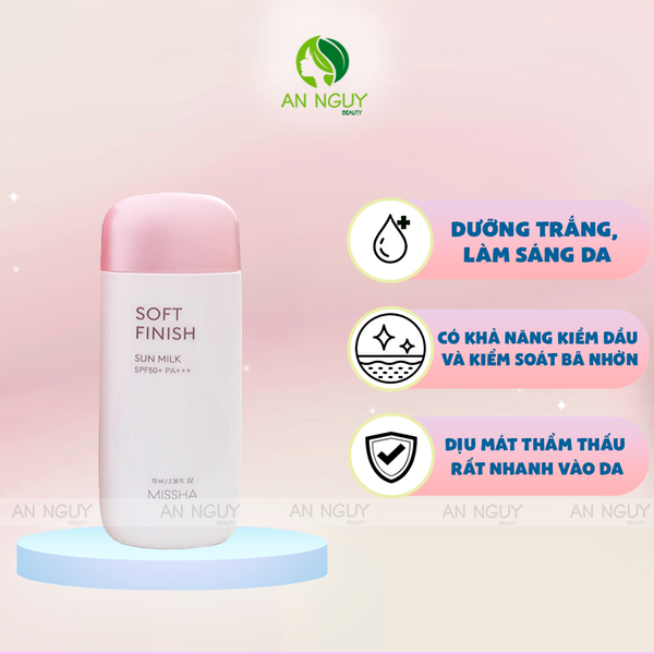 Kem Chống Nắng Missha All Around Safe Block Soft Finish Sun Milk 70ml