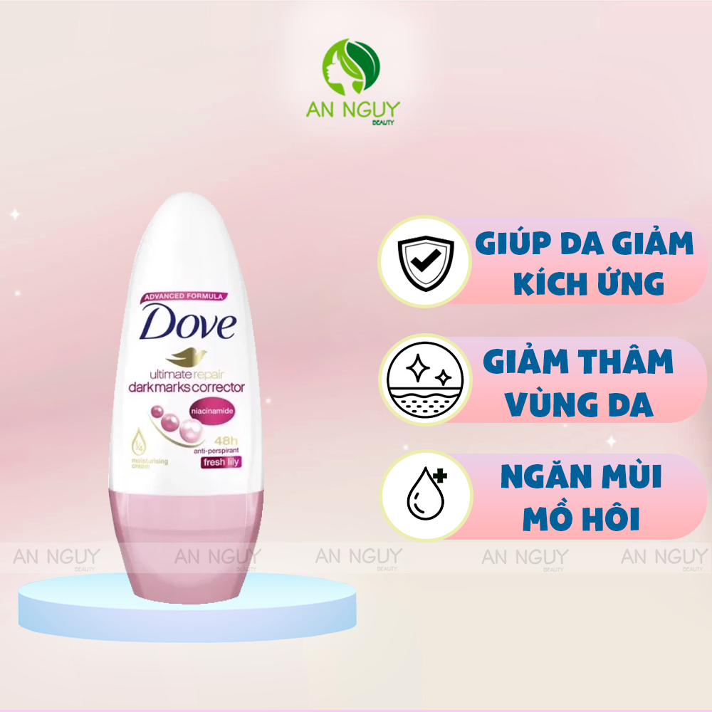 Lăn Khử Mùi Dove Ngăn Mồ Hôi, Khử Mùi Cơ Thể Hiệu Quả 40ml