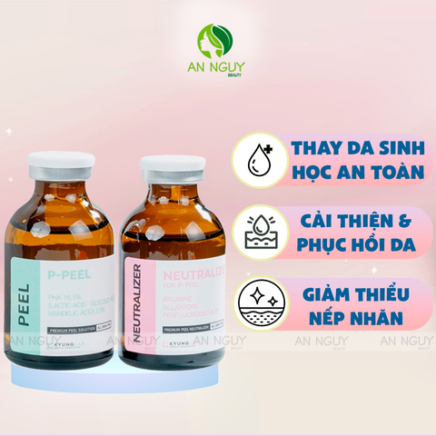 Combo Peel Da Kyung Lab P - Peel + Neutralizer Giúp Thay Da Sinh Học 30ml x 2