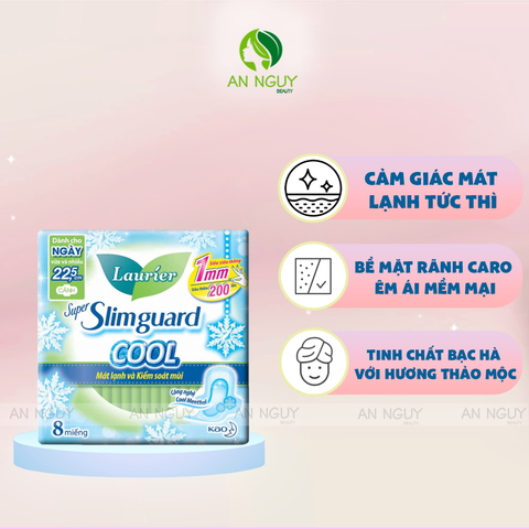 Băng Vệ Sinh Laurier Super Slimguard Cool Mát Lạnh