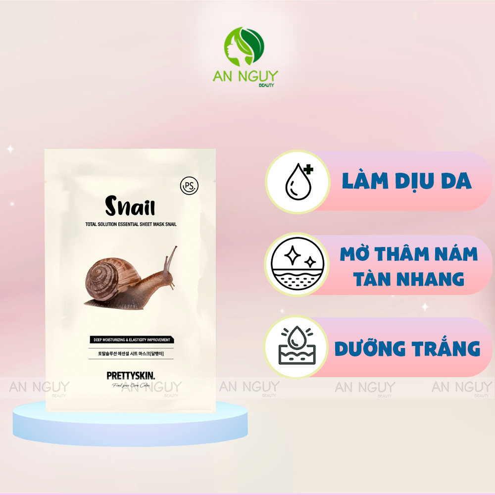 Mặt Nạ Dưỡng Da Prettyskin Total Solution Essential Sheet Mask Chiết Xuất Tự Nhiên 23gr