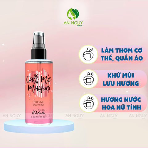 Xịt Thơm Toàn Thân Malissa Kiss Blossom Perfume Body Mist Hương Nước Hoa 88ml