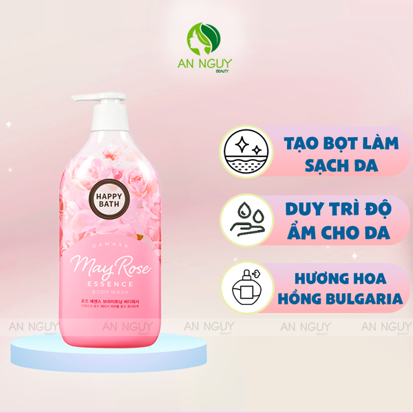 Sữa Tắm Happy Bath Essence Body Wash Tinh Chất Hoa Thiên Nhiên 900gr