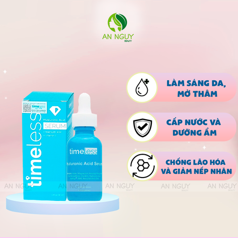 Serum Timeless Hyaluronic Acid + Vitamin C Cấp Ẩm, Làm Sáng Da 30ml