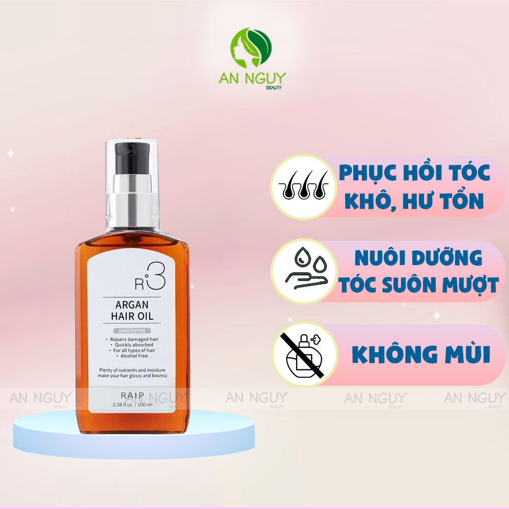 Dầu Dưỡng Tóc Raip R3 Argan Hair Oil Giảm Hư Tổn, Giúp Tóc Suôn Mượt 100ml