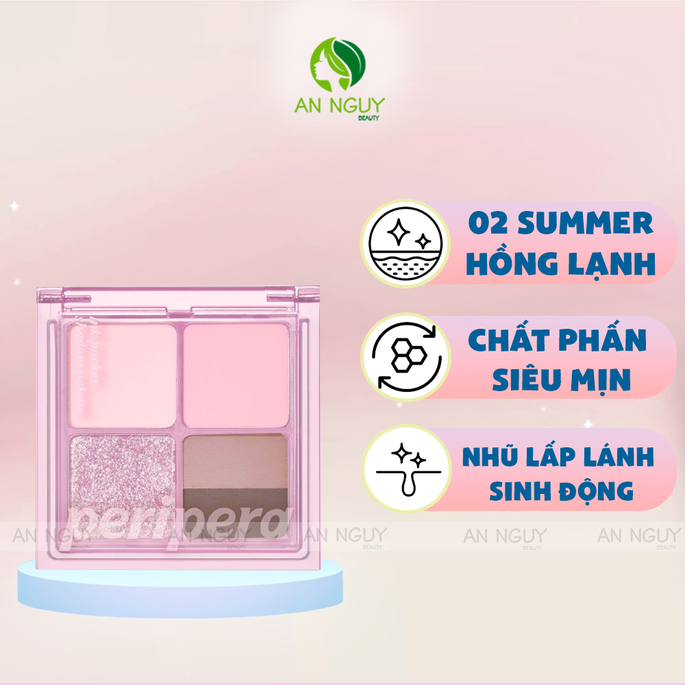 Phấn Mắt 4 Ô Peripera Ink Pocket Shadow Palette 6.4g