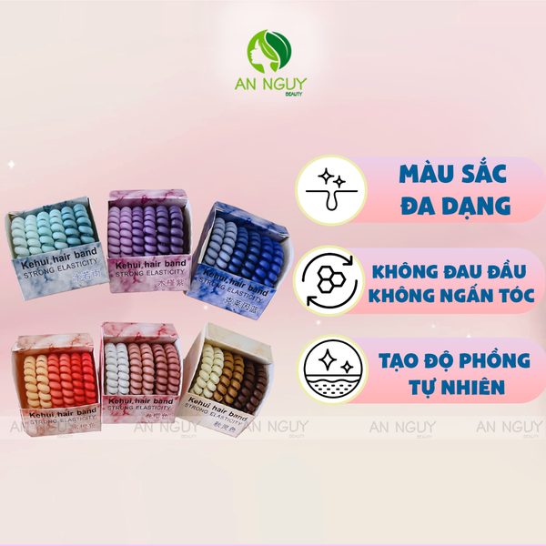 Set 6 Sợi Cột Tóc Lò Xo Kehui Hair Band