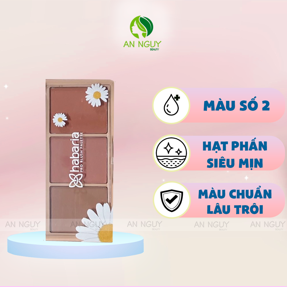 Bảng Phấn Má 3 Ô Habaria Blusher Palette 12gr
