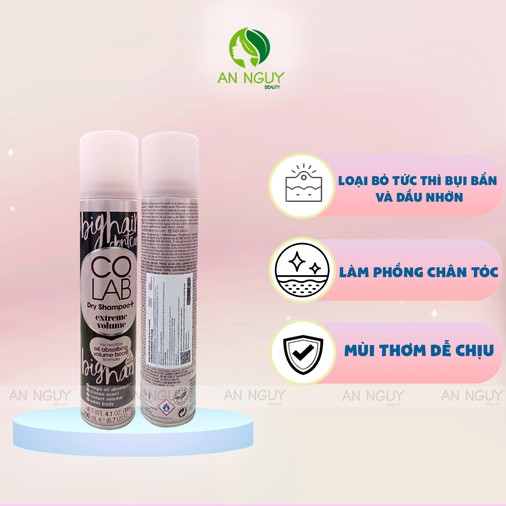 Dầu Gội Khô COLAB Dry Shampoo 200ml