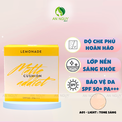 Phấn Nước Lemonade Matte Addict Cushion SPF50+ PA+++ 15gr