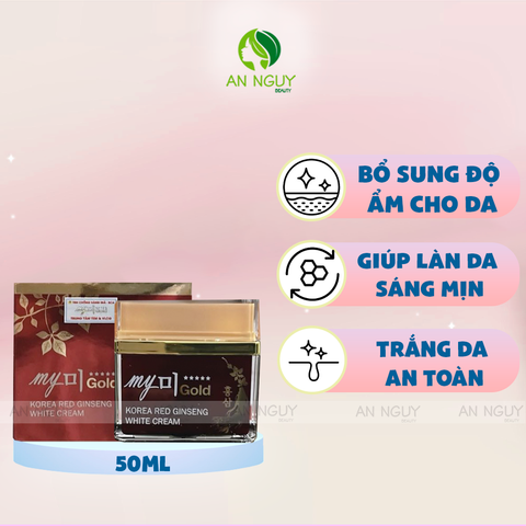 Kem Sâm My Gold Korea Red Ginseng White Cream Dưỡng Ẩm Và Trắng Da 50ml