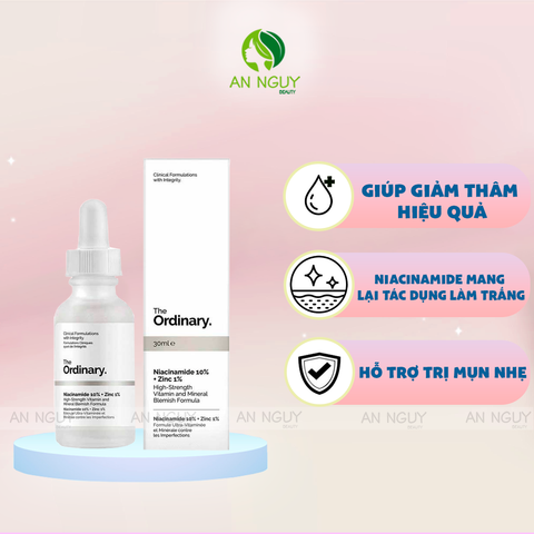 Serum The Ordinary Niacinamide 10% + Zinc 1% Trị Mụn, Giảm Thâm 30ml