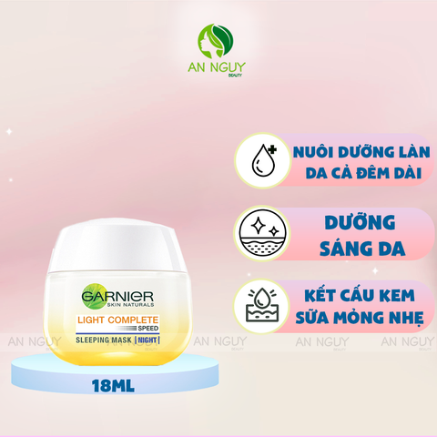 Mặt Nạ Ngủ Garnier Light Complex Sleeping Mask Dưỡng Sáng Da Ban Đêm