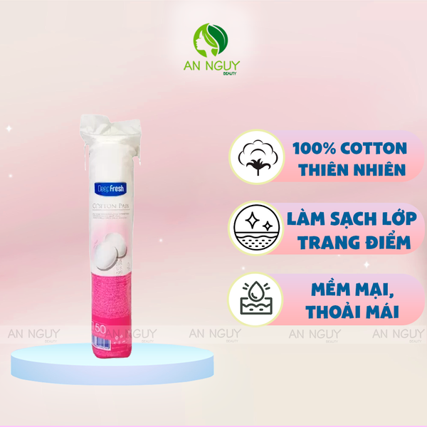 Bông Tẩy Trang Deep Fresh Cotton Pads Bông Tròn 150 Miếng