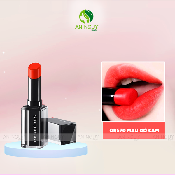 Son Thỏi Shu Uemura Rouge Unlimited Matte 3g - OR570 Màu Đỏ Cam