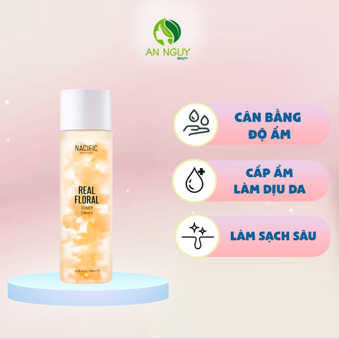 Nước Hoa Hồng Nacific Real Floral Toner Rose Chống Lão Hóa 180ml