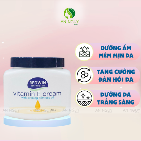 Kem Dưỡng Body Redwin Vitamin E Cream Dưỡng Ẩm, Mềm Mịn 300gr (Úc)