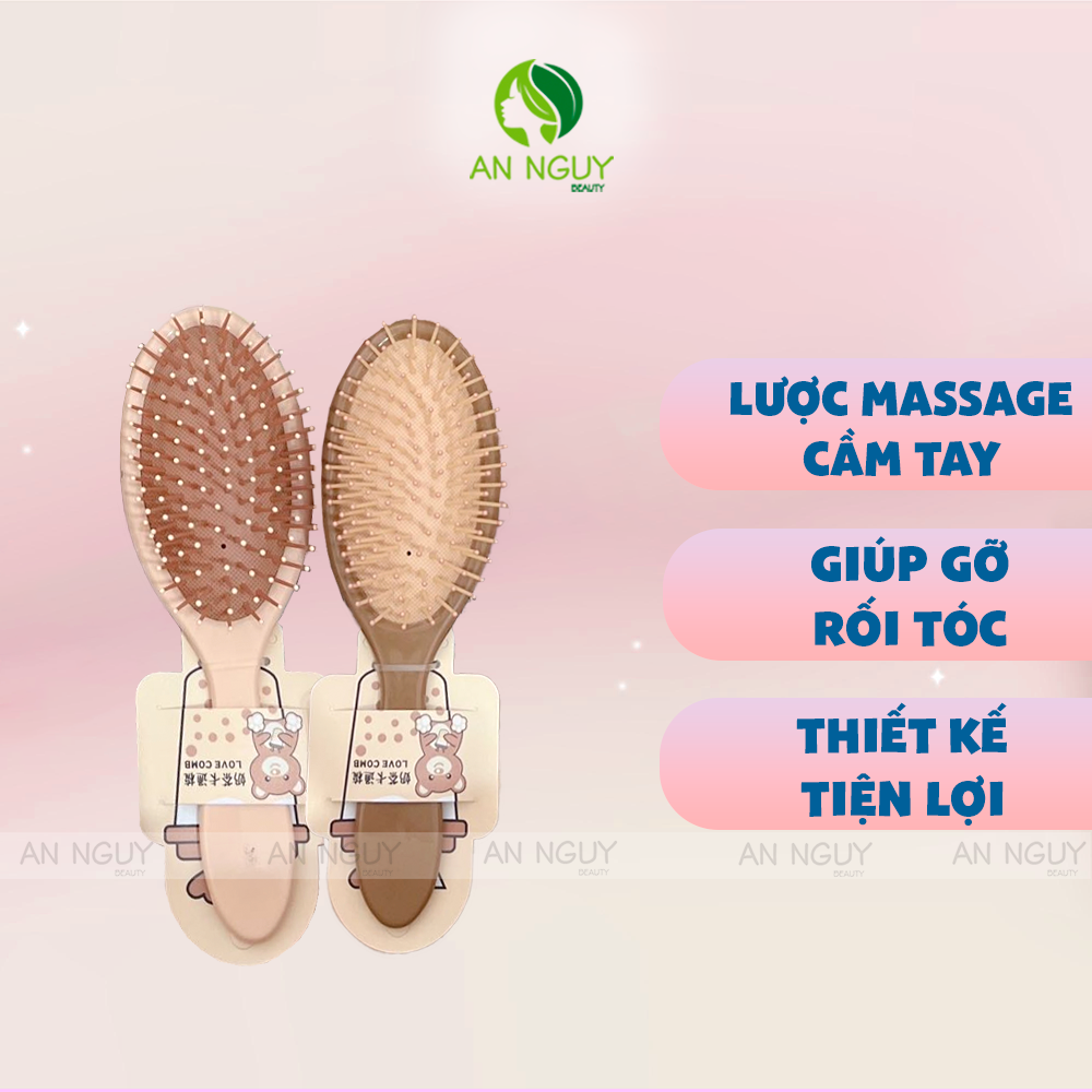 Lược Cầm Tay Mini Massage Đầu, Gỡ Rối Tóc Nhiều Màu Xinh Xắn
