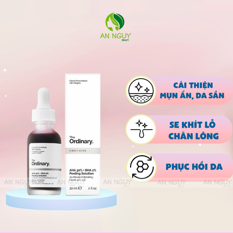 Serum The Ordinary AHA 30% + BHA 2% Peeling Solution Tẩy Da Chết Hóa Học 30ml