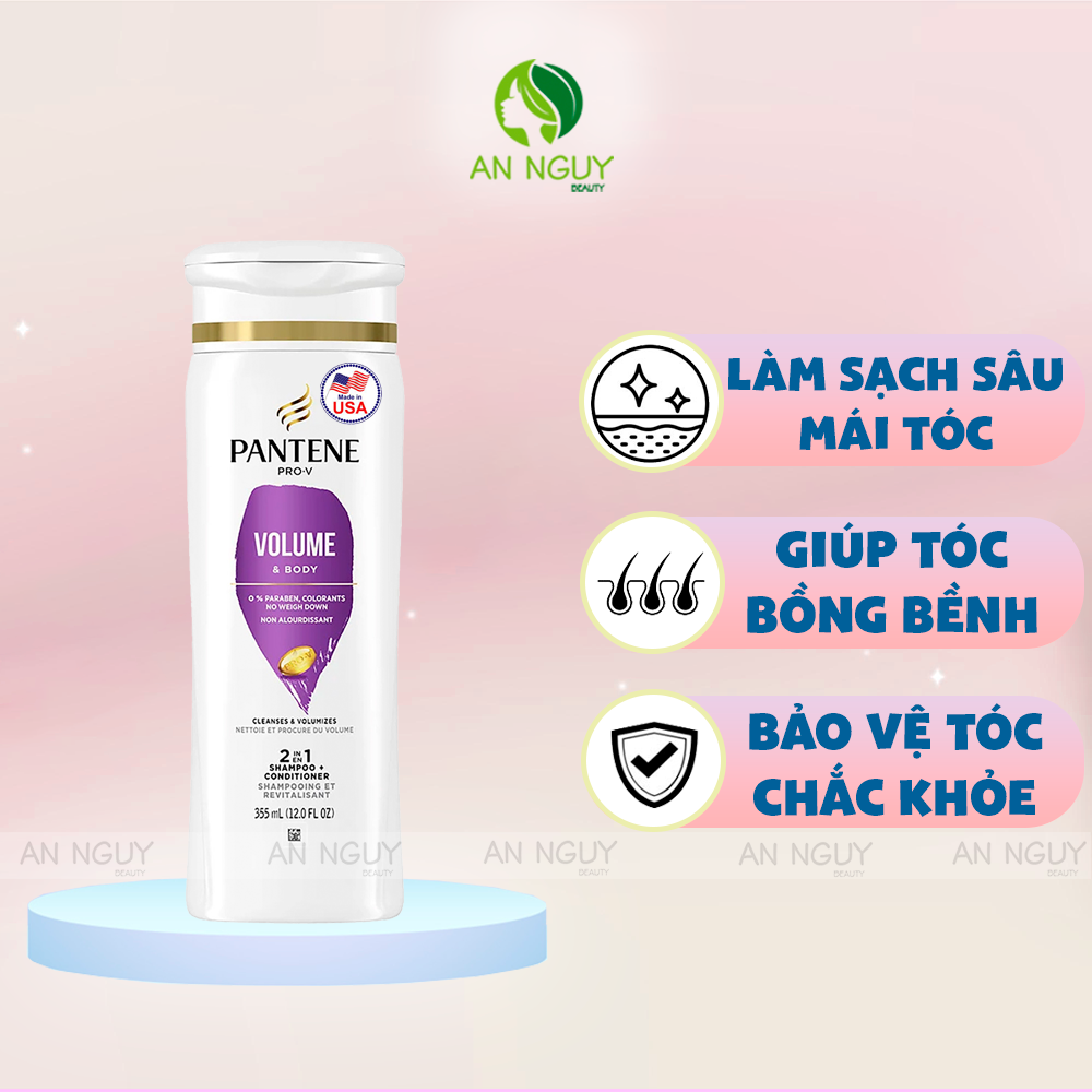 Dầu Gội Và Xả Pantene PRO-V 2in1 355ml (Hàng Mỹ Nhập Khẩu)