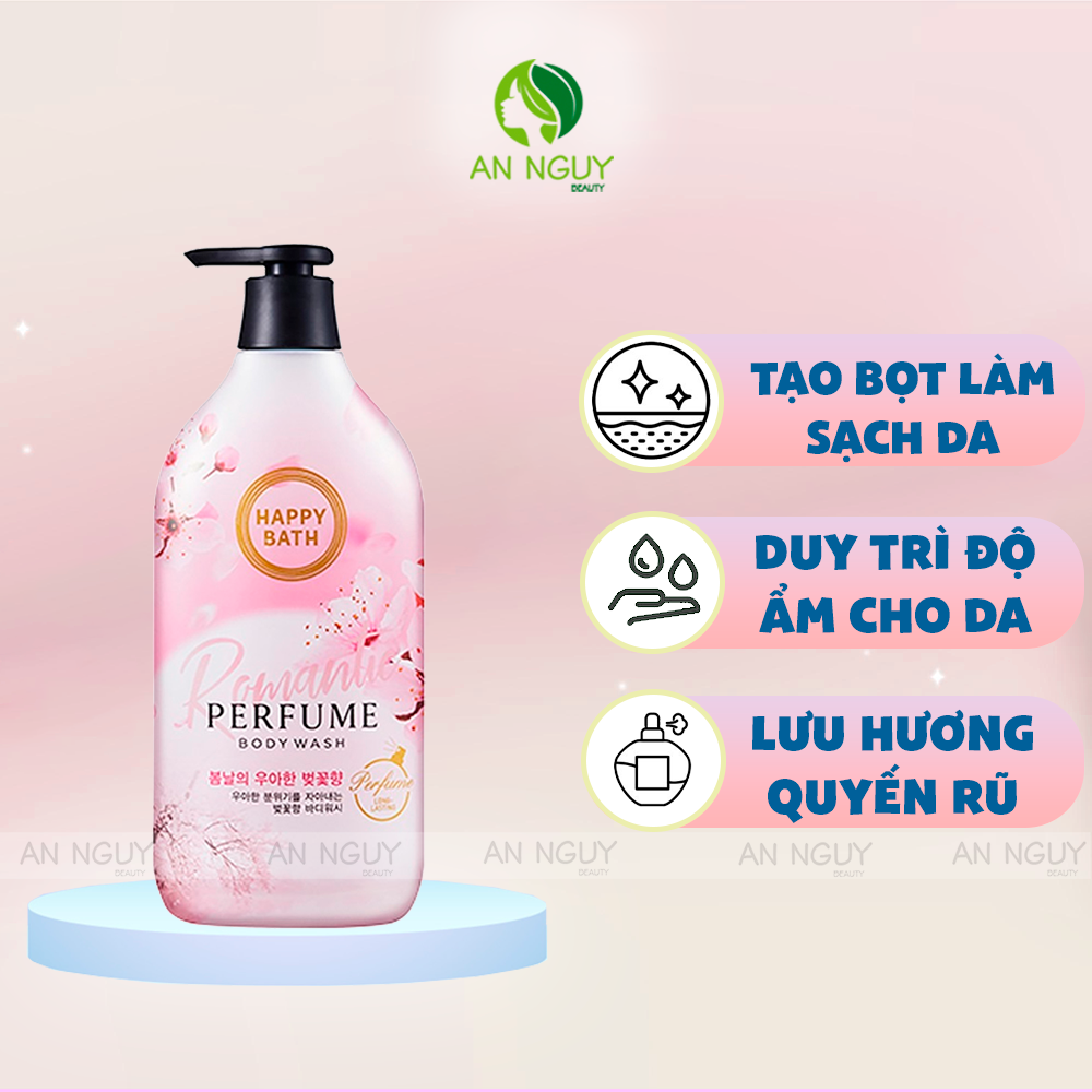 Sữa Tắm Happy Bath Perfume Body Wash Hương Nước Hoa 900gr