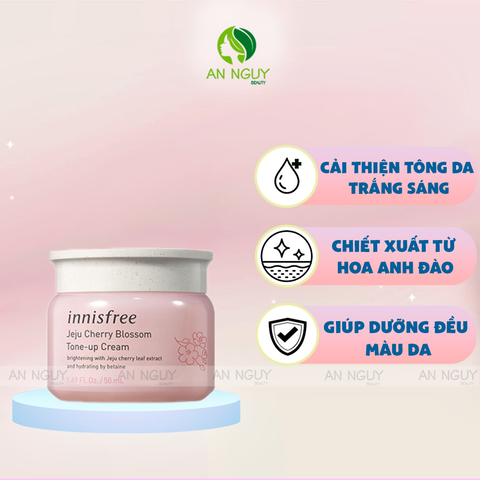 Kem Dưỡng Innisfree Jeju Cherry Blossom Tone Up Cream Giúp Trắng Da 50ml