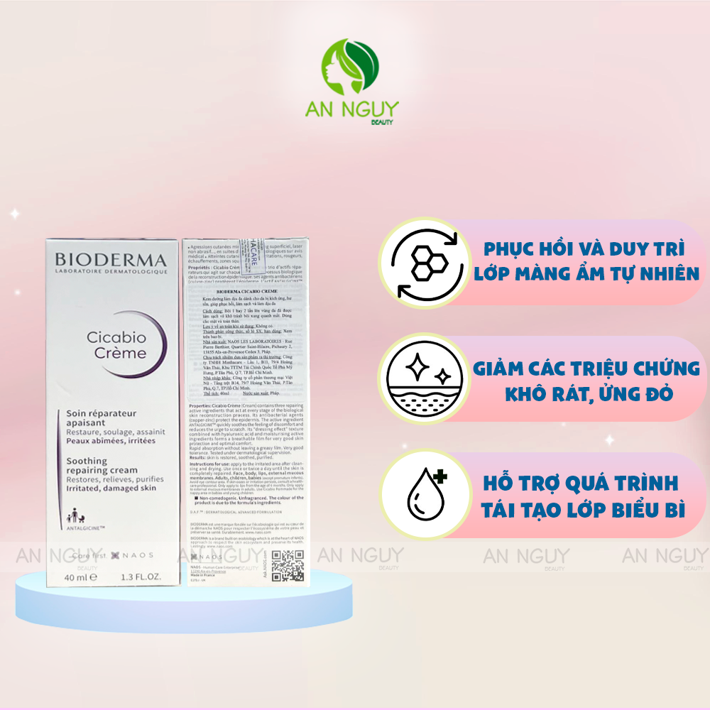 Kem Dưỡng Bioderma Cicabio Creme Làm Dịu Da, Phục Hồi Da Kích Ứng