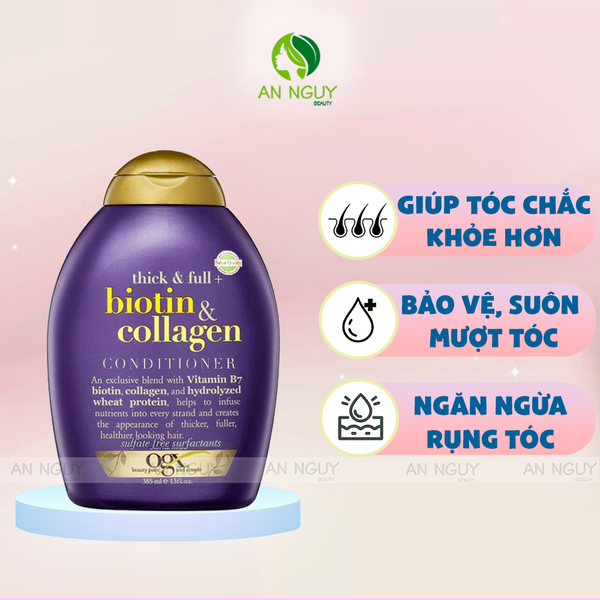 Dầu Xả OGX Conditioner Vào Nếp & Suôn Mượt Tóc 385ml