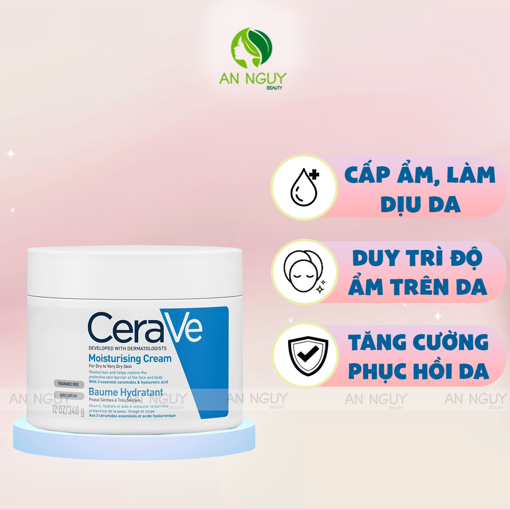 Kem Dưỡng Ẩm Cerave Moisturising Cream Dành Cho Da Khô