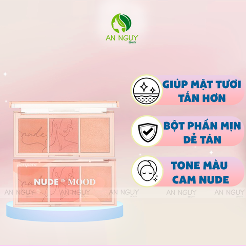 Bảng Phấn Má 3 Ô Peripera All Take Mood Cheek Palette 11.4gr