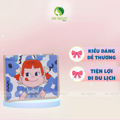 Túi Cói Mẫu Gấu Dâu/ Peko Màu Xanh/ Peko Màu Trắng Nút Bấm