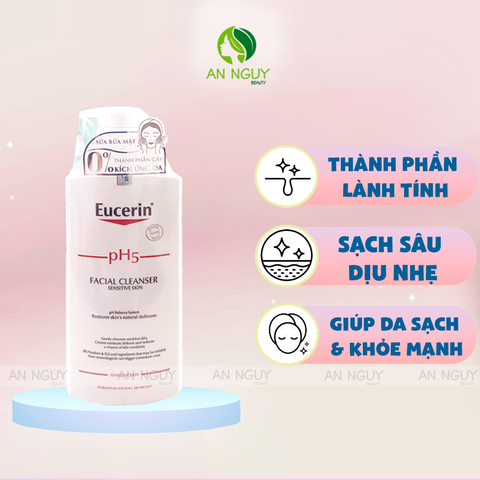 Sữa Rửa Mặt Eucerin PH5 Facial Cleanser Dành Cho Da Nhạy Cảm 400ml