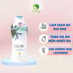 Sữa Tắm Olay Body Wash Lưu Hương Thơm Lâu 650ml (Hàng Mỹ Nhập Khẩu)