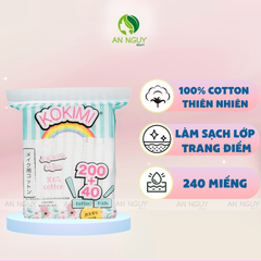 Bông Tẩy Trang Kokimi 100% Cotton Mềm Mịn