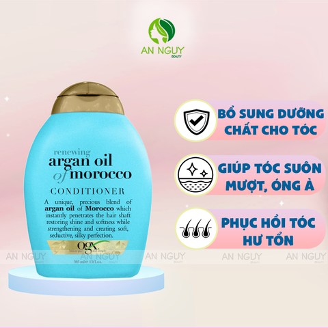 Dầu Xả OGX Conditioner Vào Nếp & Suôn Mượt Tóc 385ml