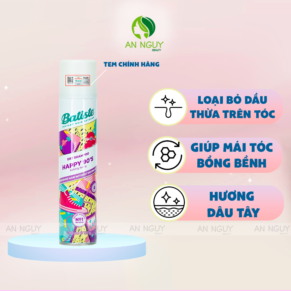 Dầu Gội Khô Batiste Dry Shampoo 200ml