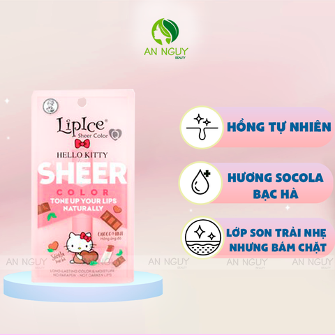 Son Dưỡng Có Màu LipIce Sheer Color Hello Kitty Dưỡng Ẩm Môi 2.4gr