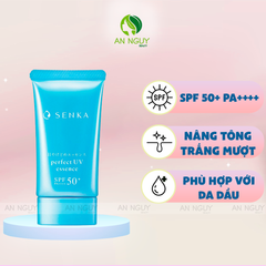 Tinh Chất Chống Nắng Senka Perfect UV Essence SPF50+ PA++++ Nâng Tông Sáng Mượt Da Dầu Mẫu Mới 50g