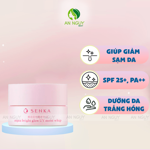 Kem Dưỡng Senka White Beauty Glow UV Cream SPF25 PA++ Sáng Da Chống Nắng Ban Ngày 50gr