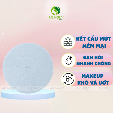 Mút Tán Focallure Matchmax Beauty Blender-6 Count Wedges Sponge Dùng Tán Kem Nền, Che Khuyết Điểm